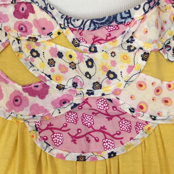Buttercup Yellow Pink Blue Floral Patchwork Tunic Dress Hippie Boho Festival Y2K - Picture 7 of 12